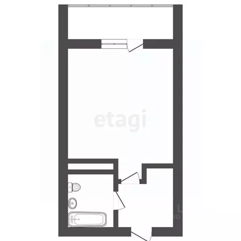Студия Тюменская область, Тюмень ул. Бабарынка, 16б (15.2 м) - Фото 2