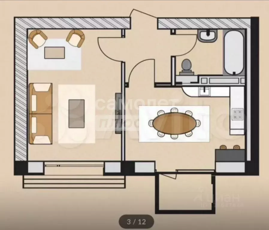 1-к кв. Дагестан, Дербент пер. Карла Маркса, 2 (33.0 м) - Фото 2