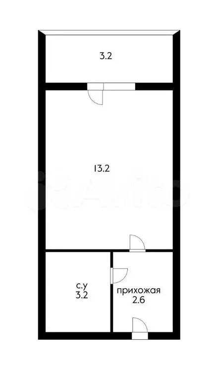 Квартира-студия, 21 м, 3/3 эт. - Фото 0