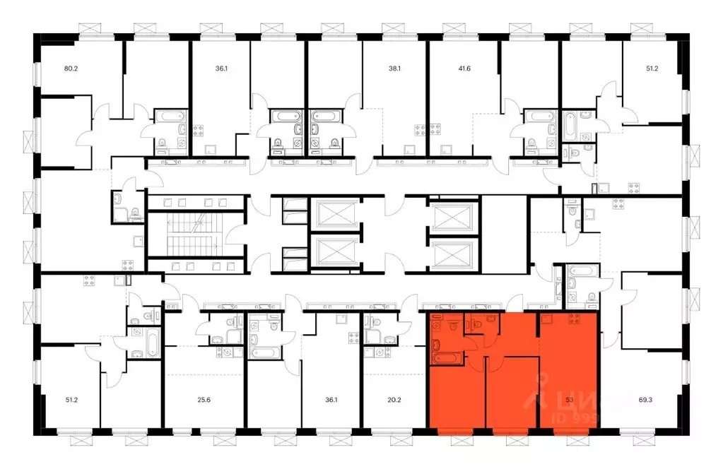 2-к кв. Москва Кронштадтский бул., 8к2 (52.0 м) - Фото 1