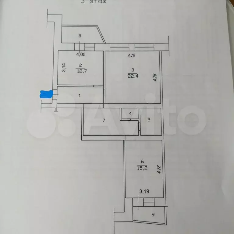 2-к. квартира, 67 м, 3/10 эт. - Фото 0