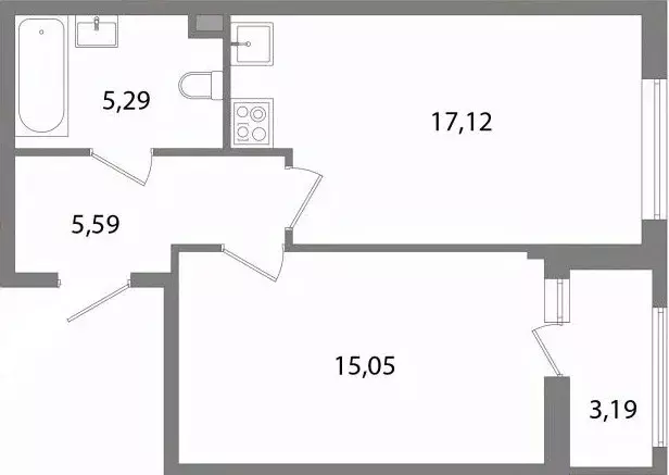 Продаётся 1-к квартира, 46.24 м - Фото 1