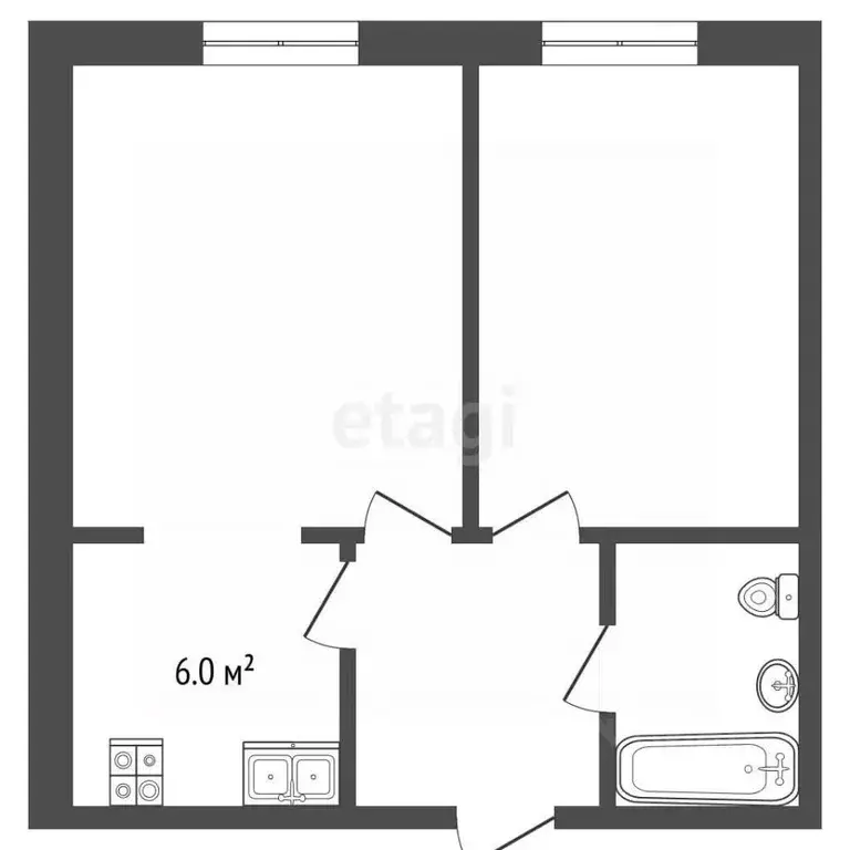 2-к кв. Камчатский край, Елизово Строительная ул., 5 (44.0 м) - Фото 2
