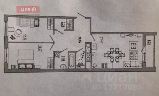 2-к кв. Рязанская область, Рязань Быстрецкая ул., 22к1 (65.1 м) - Фото 1