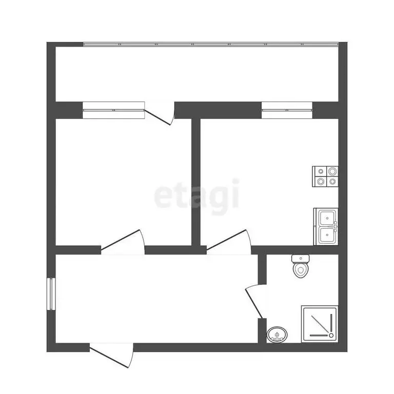 1-комнатная квартира: Тамбов, улица Карла Маркса, 204 (38.3 м) - Фото 1