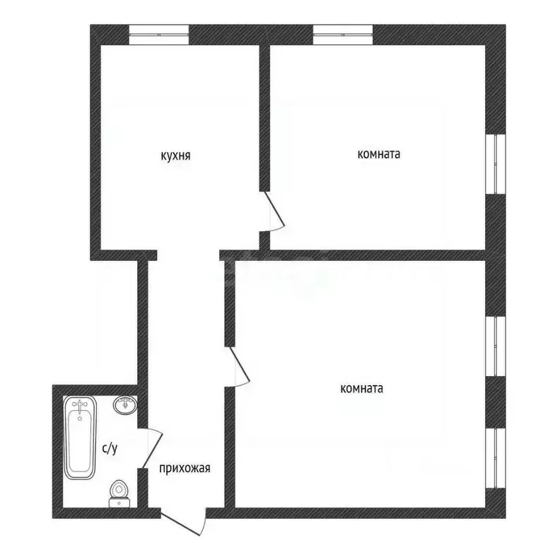 2-к кв. Нижегородская область, Нижний Новгород ул. Челюскинцев, 2 ... - Фото 2