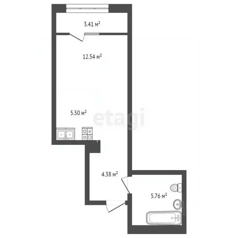 Студия Хабаровский край, Хабаровск Албанский пер. (31.59 м) - Фото 1