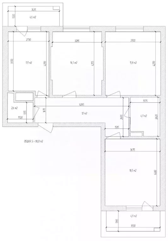 3-к кв. Чувашия, Чебоксары ул. Академика РАН Х.М. Миначева, 11к1 (88.6 ... - Фото 2