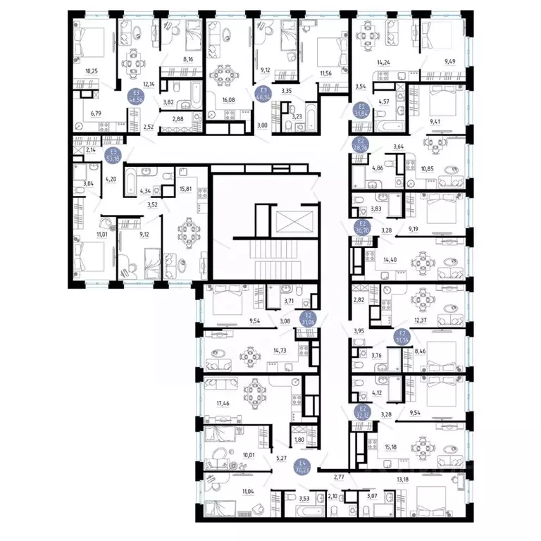 3-к кв. Рязанская область, Рязань 9-10-й кв-л,  (70.23 м) - Фото 1