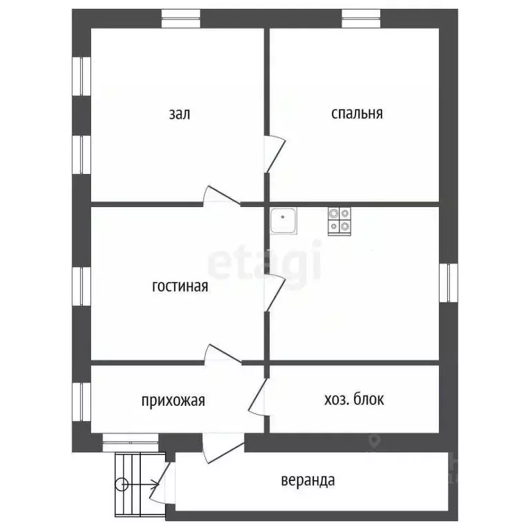 Дом в Кемеровская область, Прокопьевск Летняя ул., 30 (52 м) - Фото 2