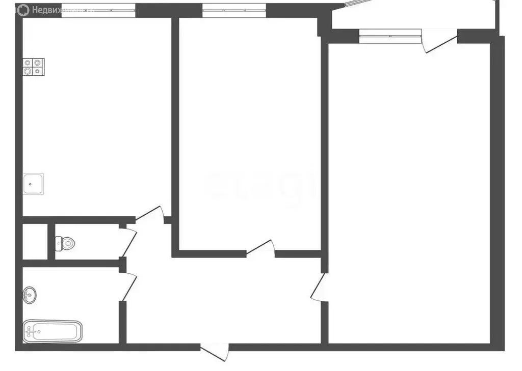2-комнатная квартира: Тула, Епифанская улица, 31 (51 м) - Фото 1