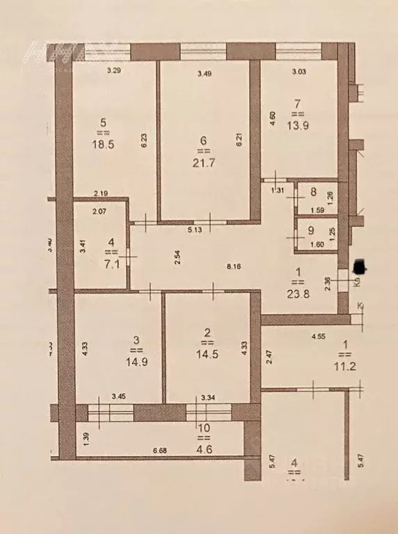 4-к кв. Нижегородская область, Нижний Новгород ул. Фрунзе, 12 (118.4 ... - Фото 1