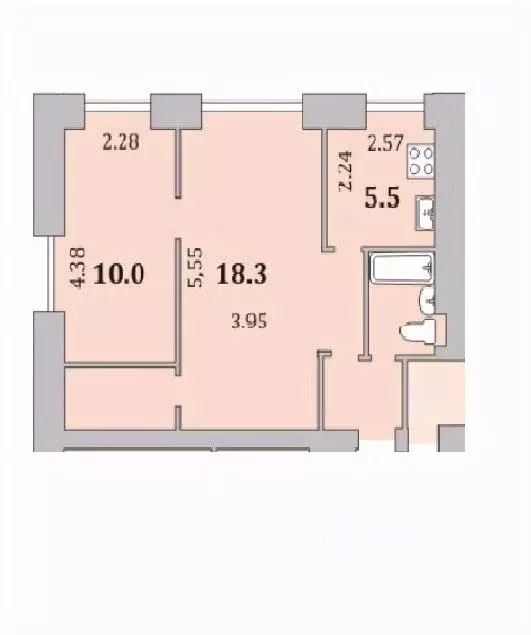 2-к кв. Мурманская область, Мурманск ул. Свердлова, 58 (43.3 м) - Фото 2