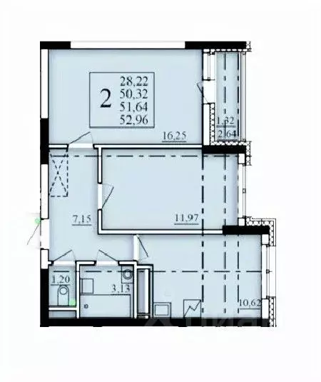 2-к кв. Башкортостан, Уфа Затон-Восточный жилрайон, Паруса жилой ... - Фото 1