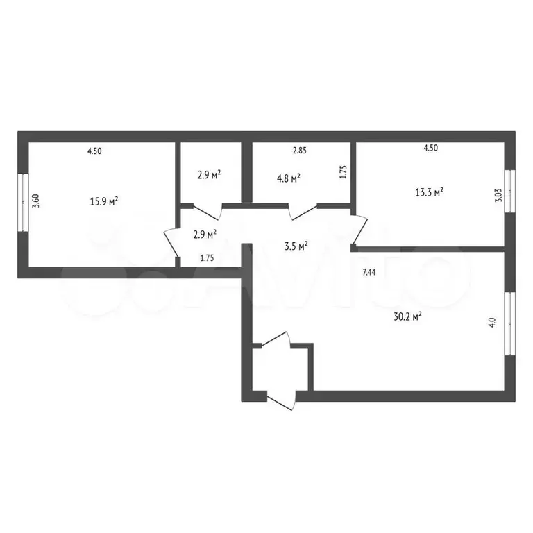 3-к. квартира, 70 м, 4/16 эт. - Фото 0