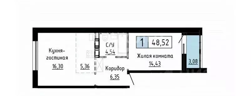 2-к кв. Хабаровский край, Хабаровск ул. Имени Лейтенанта С.В. Орлова, ... - Фото 2