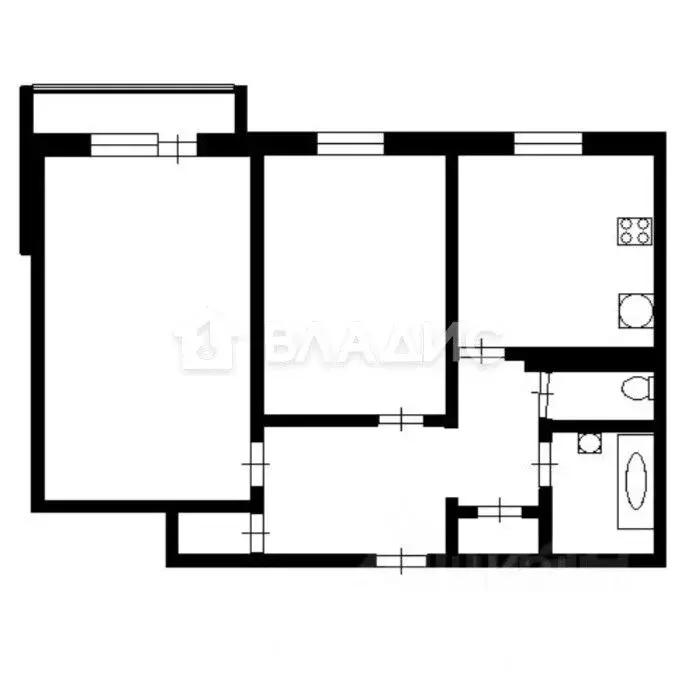 2-к кв. Пензенская область, Пенза ул. Кижеватова, 37 (53.0 м) - Фото 1