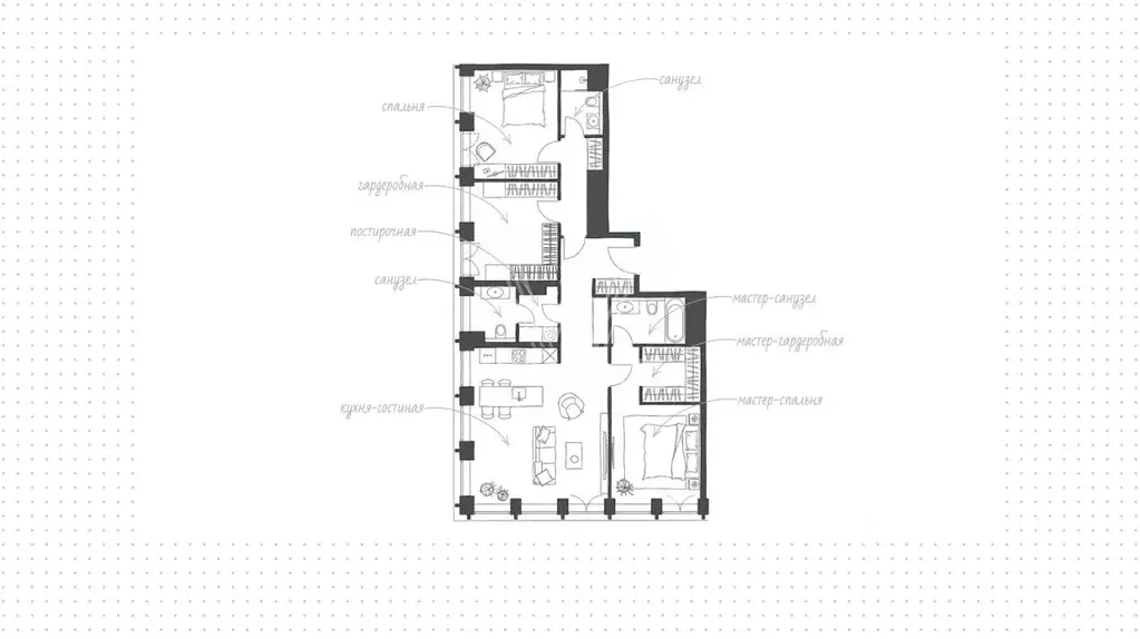 3-к кв. Москва 2-я Звенигородская ул., 14 (108.0 м) - Фото 1