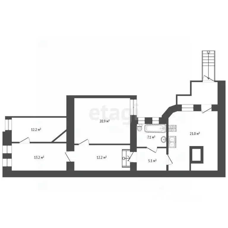 3-к кв. Ростовская область, Ростов-на-Дону ул. Шаумяна, 75 (90.0 м) - Фото 2