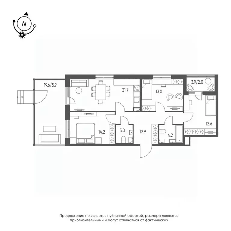 3-к кв. Омская область, Омск Зеленая река мкр, 13 (89.5 м) - Фото 0