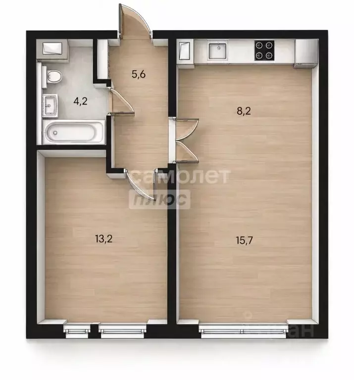 2-к кв. Москва ул. Саларьевская, 14к2 (46.1 м) - Фото 2