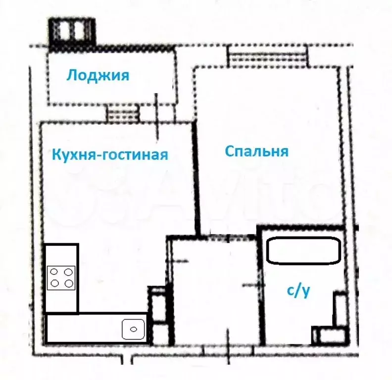 10 и более-к. квартира, 33 м, 3/14 эт. - Фото 0