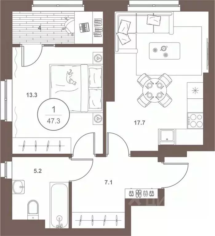 1-к кв. Пензенская область, Пенза Арбеково жилрайон, Дальнее Арбеково ... - Фото 1
