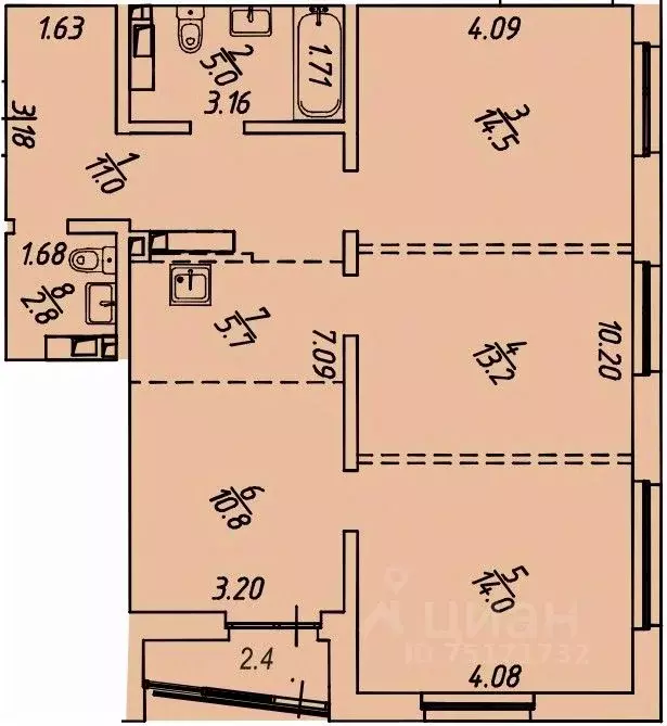 4-к кв. Иркутская область, Иркутский район, Маркова рп, Стрижи кв-л 15 ... - Фото 0