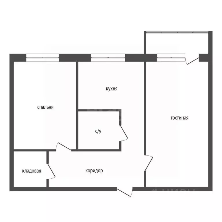 2-к кв. Красноярский край, Красноярск ул. Шевченко, 36 (43.5 м) - Фото 2