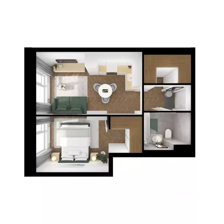 1-к кв. Бурятия, Улан-Удэ ул. Шмидта, 37А (36.03 м) - Фото 2