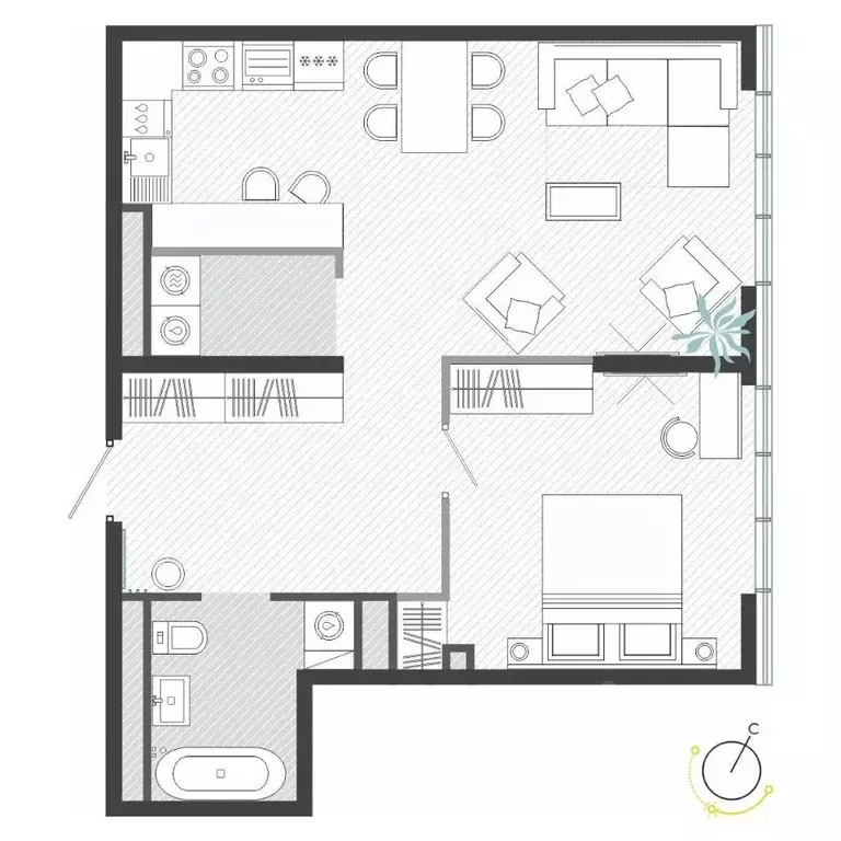 2-к кв. Приморский край, Владивосток ул. Нейбута (56.86 м) - Фото 1