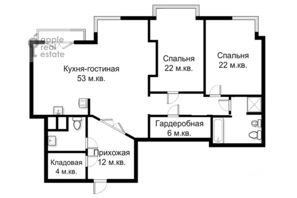 3-к кв. Москва Мосфильмовская ул., 70к5 (130.0 м) - Фото 2