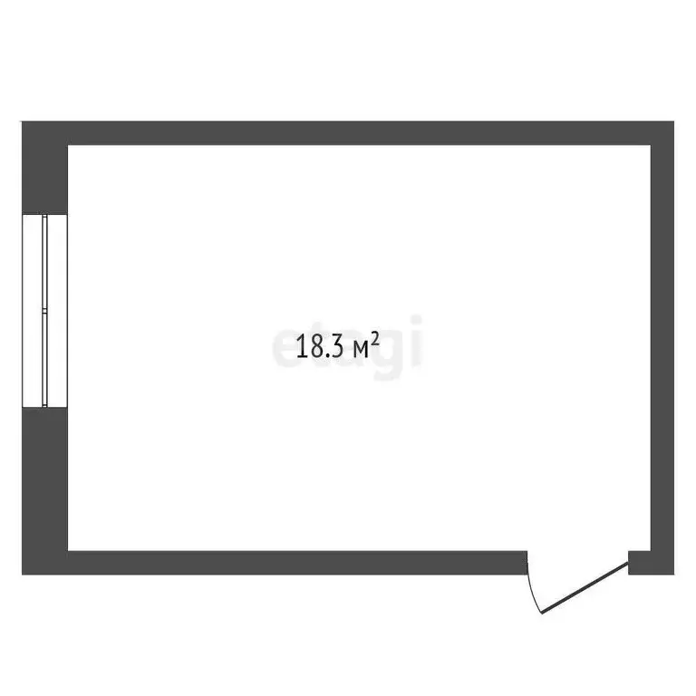 1к в -комнатной квартире (18.3 м) - Фото 1