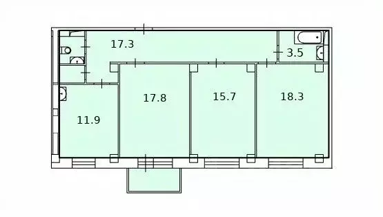 3-к кв. Красноярский край, Красноярск Северное ш., 48А (87.4 м) - Фото 1