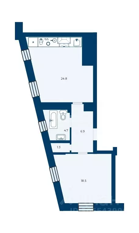 1-к кв. Татарстан, Казань Горки-3 мкр, ул. Дубравная, 28А (54.5 м) - Фото 0