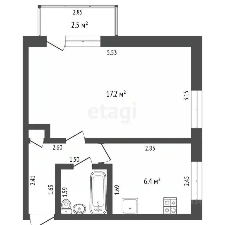 1-к кв. Свердловская область, Талица ул. Ленина, 88 (30.4 м) - Фото 0
