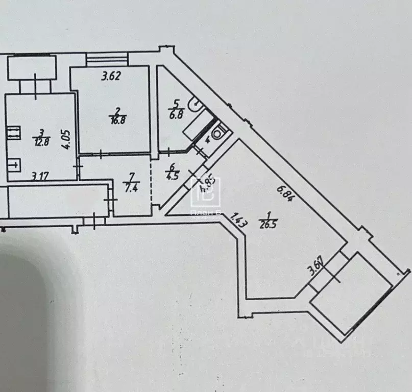 2-к кв. Калужская область, Калуга Заречная ул., 18В (85.8 м) - Фото 2