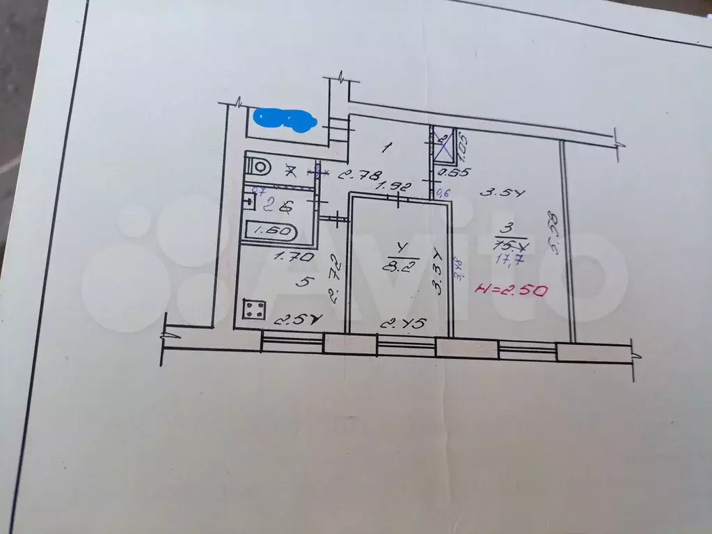 2-к. квартира, 41 м, 1/5 эт. - Фото 0