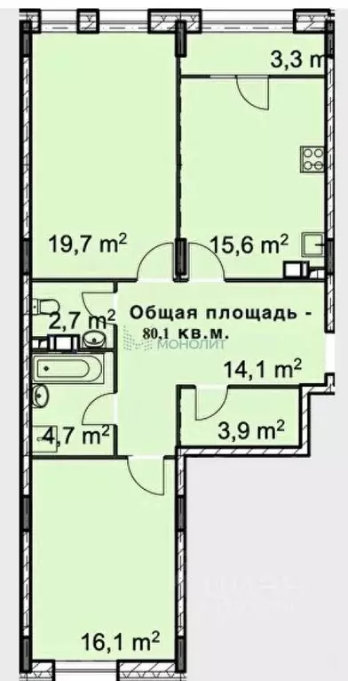 2-к кв. Нижегородская область, Нижний Новгород ул. Коминтерна, 162А ... - Фото 1