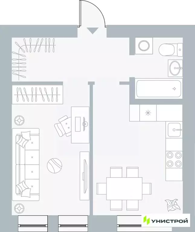 1-к кв. Пермский край, Пермь Рионская ул., 4А (37.12 м) - Фото 1