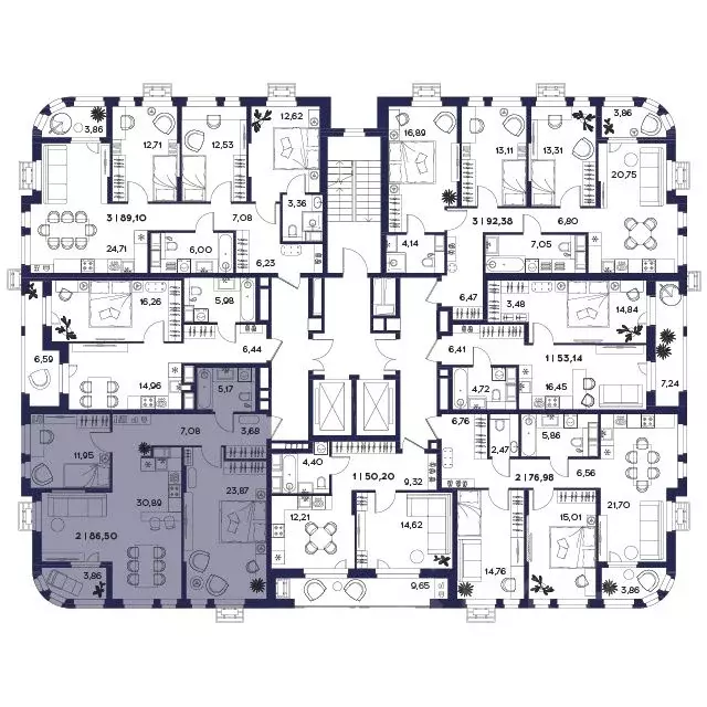 2-к кв. Пензенская область, Пенза Засурье мкр, Лес жилой комплекс ... - Фото 2
