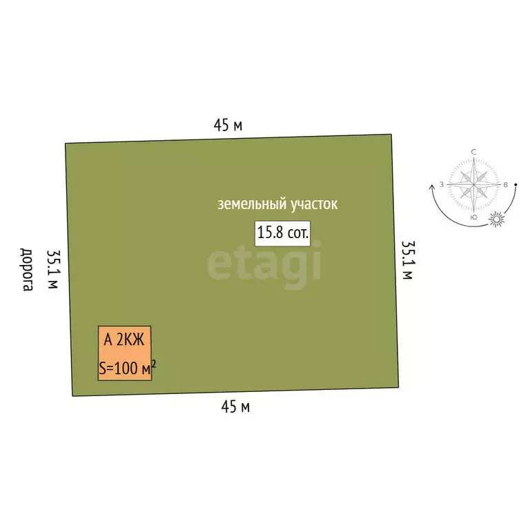 Дом в село Каменка, Луговая улица (100 м) - Фото 1