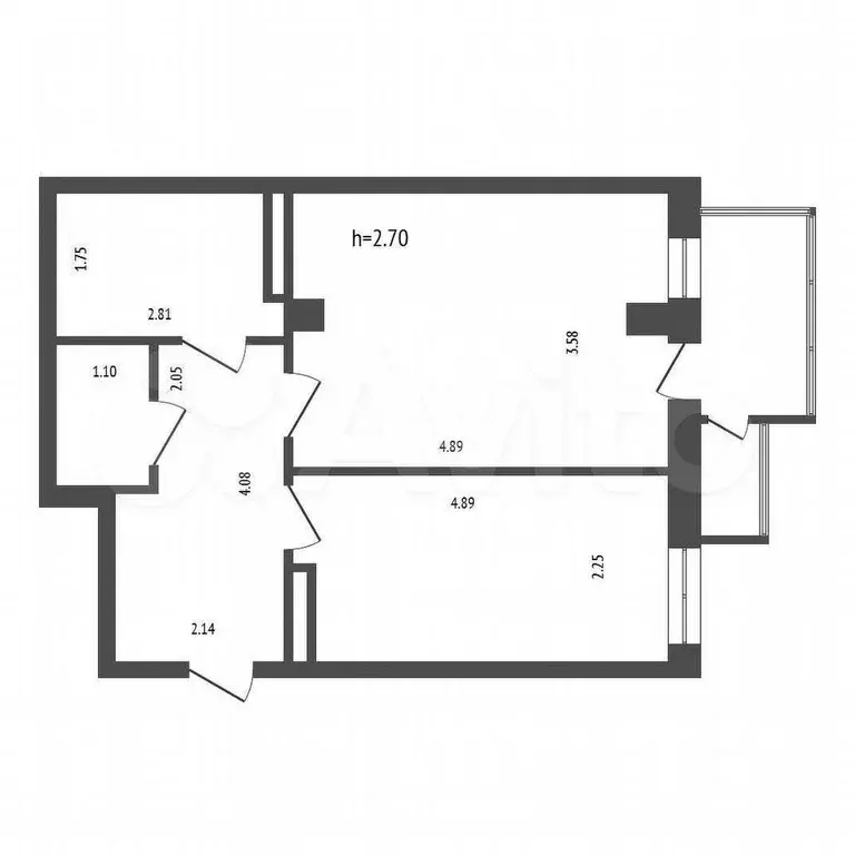 2-к. квартира, 42,1 м, 6/10 эт. - Фото 0