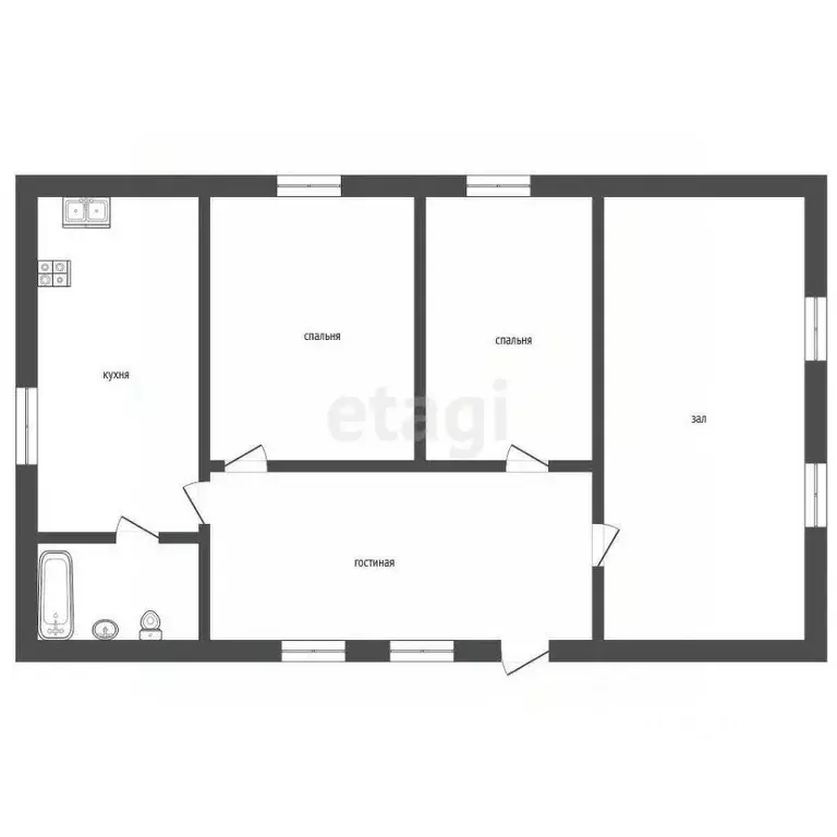 Дом в Саратовская область, Романовка рп ул. Народная, 53 (49 м) - Фото 1