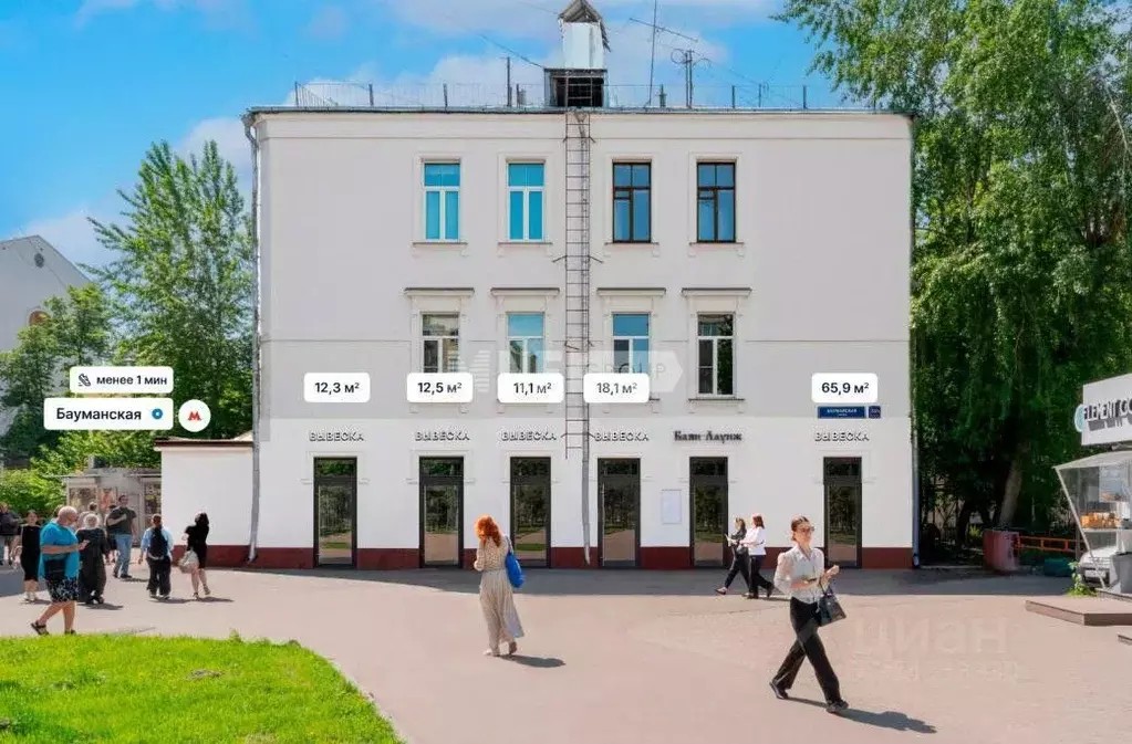 Торговая площадь в Москва Бауманская ул., 33/2С3 (66 м) - Фото 1
