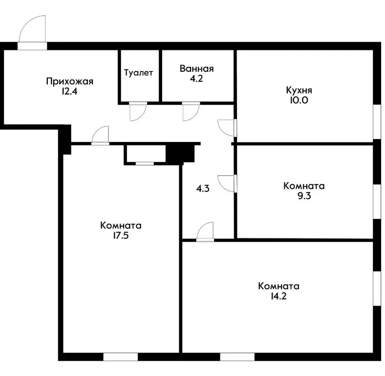 3-к кв. Краснодарский край, Краснодар Красная ул., 204 (73.7 м) - Фото 1