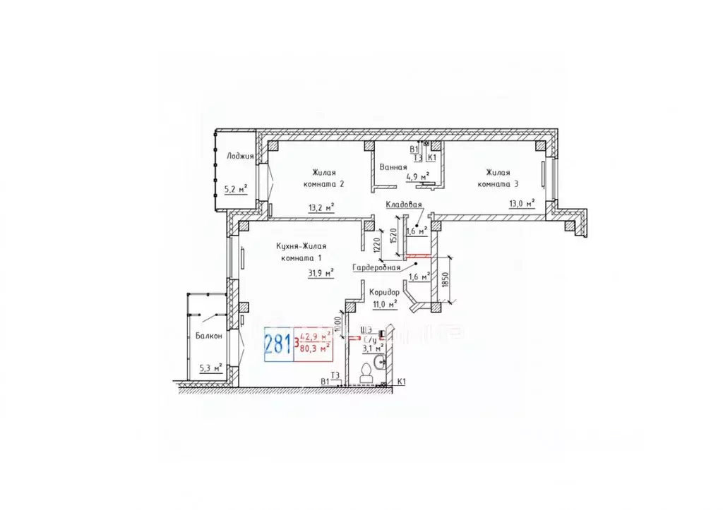 3-к кв. Челябинская область, Челябинск ул. 250-летия Челябинска, 48 ... - Фото 2