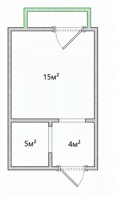 Студия Воронежская область, Воронеж ул. Независимости, 78к2 (24.0 м) - Фото 2