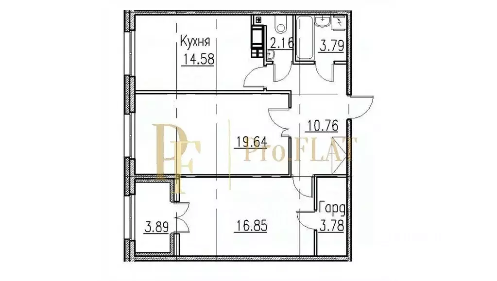2-к кв. Санкт-Петербург Петровский просп., 24к2 (73.51 м) - Фото 2