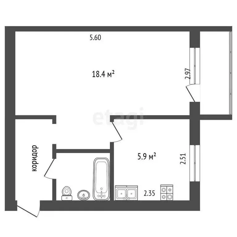1-комнатная квартира: Омск, микрорайон Городок Нефтяников, улица 22 ... - Фото 1